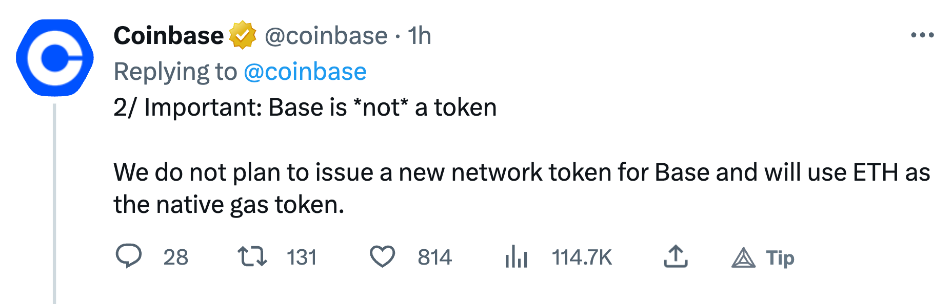 Coinbase Launches Ethereum Layer 2 Network (BASE Token?)